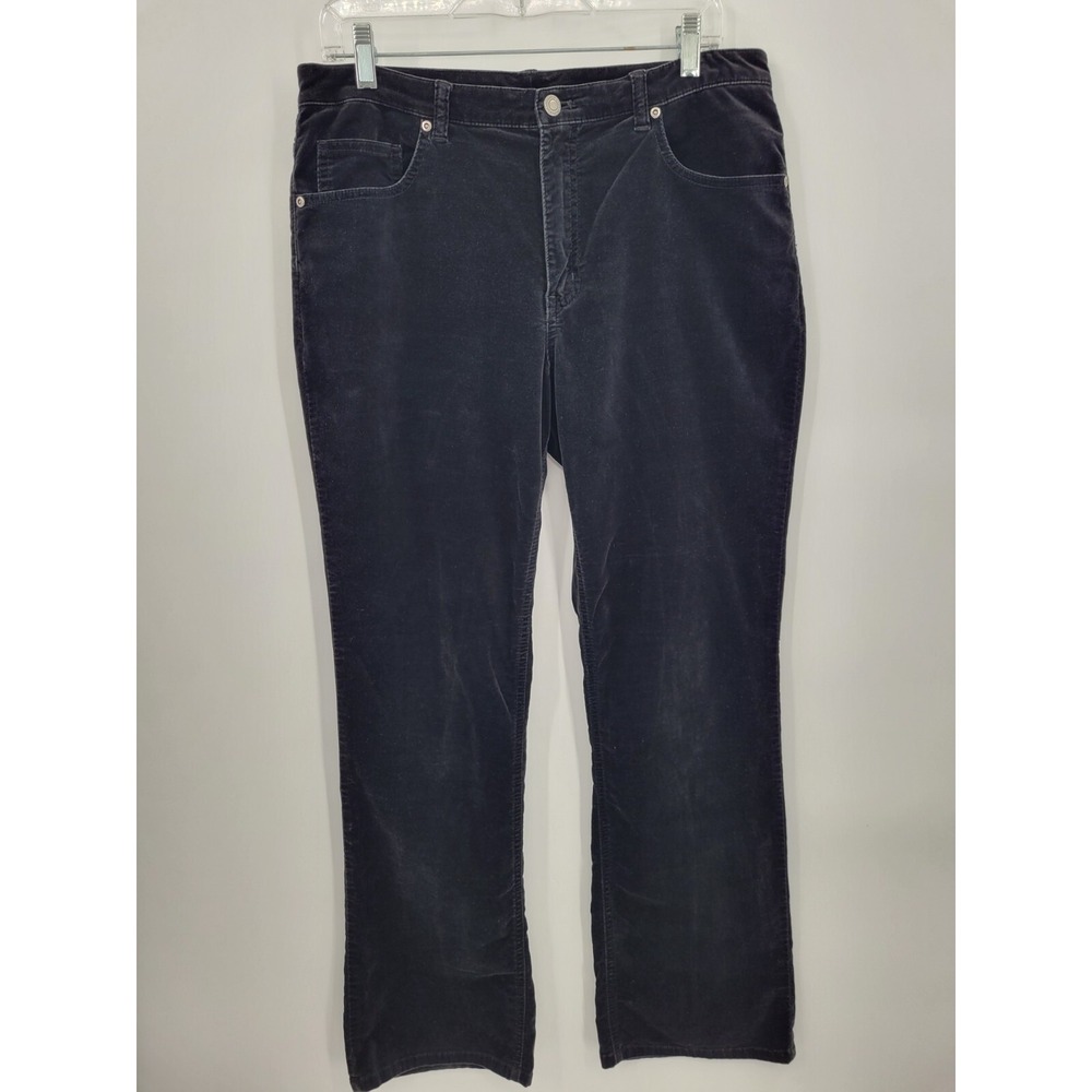 Chicos Black Velvet Pants Size 1 (8) Button/Zip